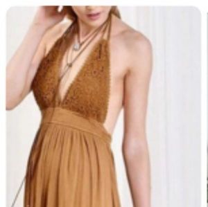 Wishlist Crochet Halter Maxi Dress M NWOT